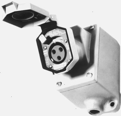 Arktite Circuit Breaking CPS CPS52R Receptacle unit only CPS52 Single gang angle type CPS52 Two gang angle type CPP plugs with mechanical cable grip and Neoprene bushing Style 2 Grounded through
