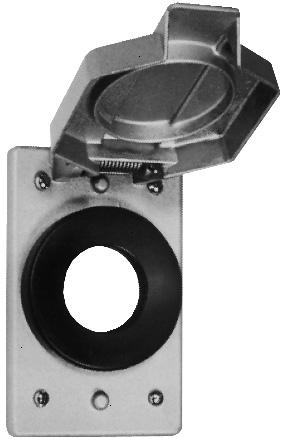 locking type receptacles* Surface Die cast WLRS-1 WLRS-2 Use WLRA-1 adapter for mounting on flush device boxes Flush Device Adapter