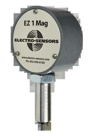 Shaft Speed Sensor Automatically calibrates setpoint to 10% & 20% Multiple mounting configurations