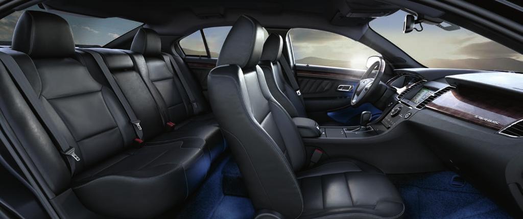SOOTHES YOUR SENSES. From finely stitched seats to eye-catching accents, each meticulously assembled Taurus interior is filled with elements designed for your enjoyment.