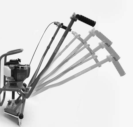 MACHINE ADJUSTMENTS HANDLES Your Shockwave screed has handles that can be adjusted for a customized fit.