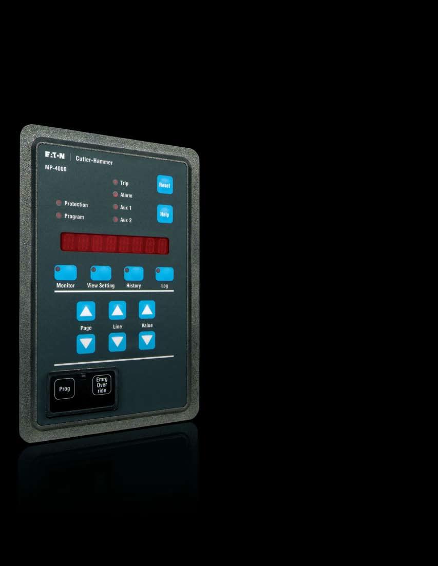 Multi-function motor protection Introducing Eaton s Cutler-Hammer MP-4000 motor protection relay.