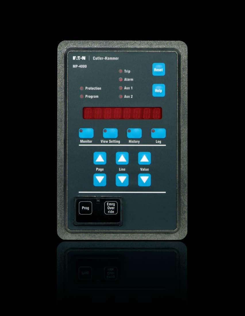LED Indicators determine at a glance the status of MP-4000 relay, trip and alarm targets. Help Button Comprehensive help feature right at the device.