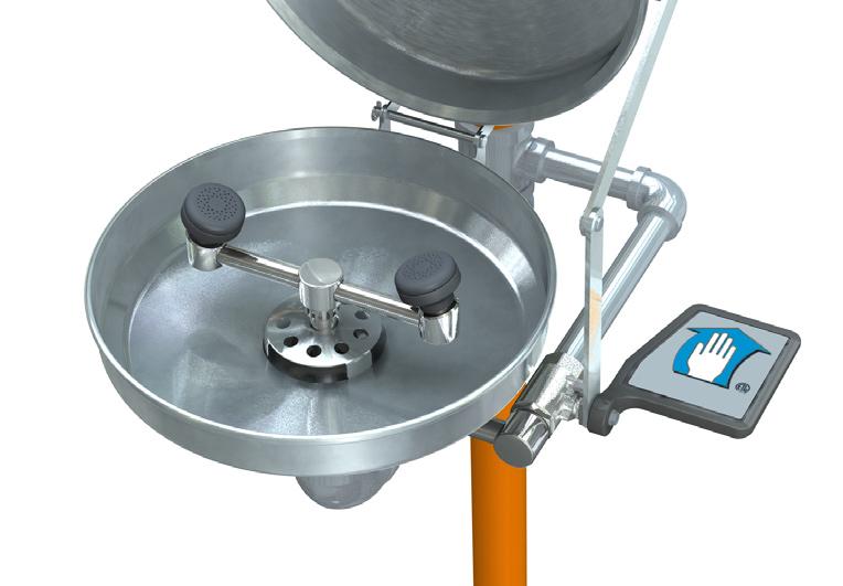 Safety Stations SS902BC Safety Station with Eyewash, Stainless Steel Bowl and Cover application: Combination eyewash and shower safety station.