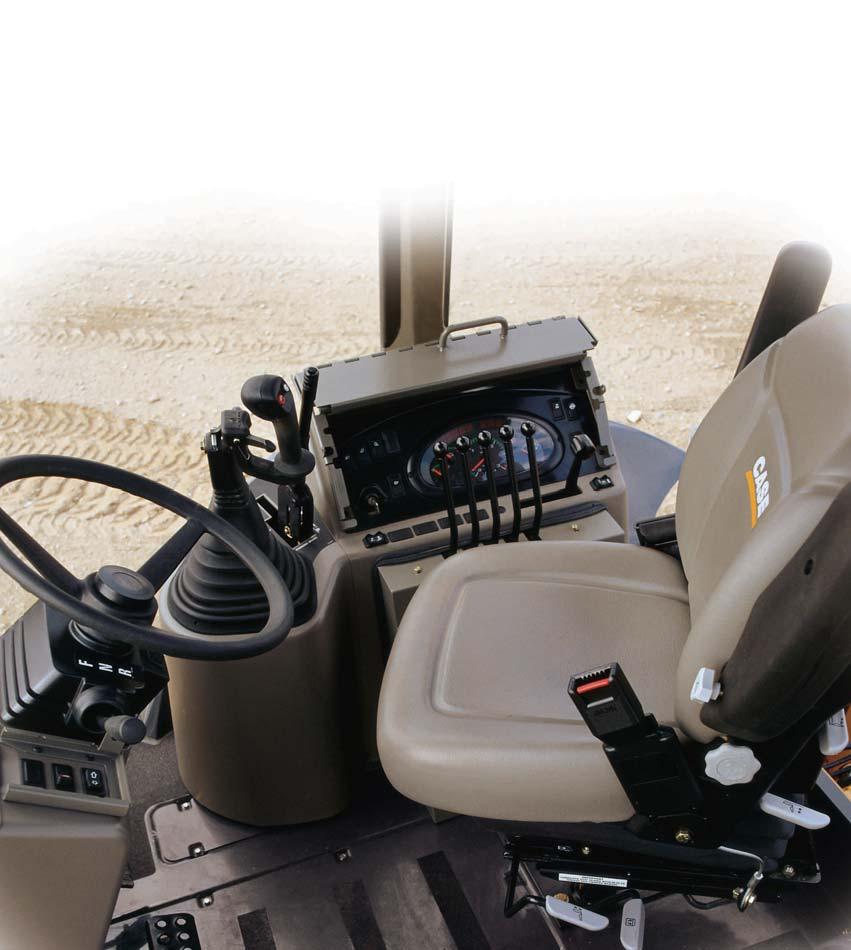 M Series OPERATOR COMFORT More of what you need in a tool carrier Work longer days in more comfort with the optional mechanical suspension seat with armrest and adjustable lumbar support.