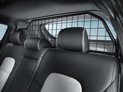 The easy to install grid is designed not to restrict the driver s rearward view. It can be fitted for various rear seat reclined positions. Compatible with trunk cover, trunk mat and trunk liners.