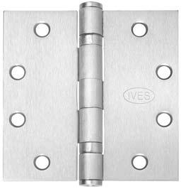 FULL MORTISE HINGES - 5 KNUCKLE PLAIN BEARING LOW FREQUENCY STANDARD WEIGHT For use on Medium Weight Doors with Low Frequency Usage, not intended for use with door closing devices.