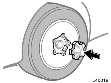 CAUTION Take due care in handling the ornament to avoid unexpected personal injury. After changing wheels 11. Check the air pressure of the replaced tire.