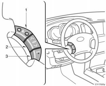 Audio remote controls (steering switches) Some parts of the audio system can be adjusted using the switches on the steering wheel.