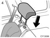For instructions to install the child restraint system, see Child restraint on page 73 in this Section. 4.