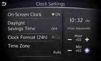 The current clock time can be set up to a difference of hours and 59 minutes. ANALOG CLOCK To set the clock forward, press the button.
