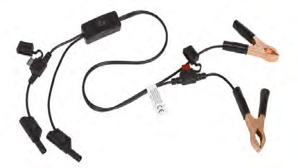 Connects to standard 4mm banana test leads for hardto-reach areas such as under the dash. Strong spring action keeps jaws in contact with the test point.