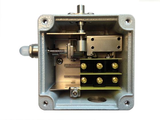 The NC contact of Sw 1 may be used to complete a safety/start circuit of a VFD or motor starter. When the switch trips this contact will open and break the circuit.