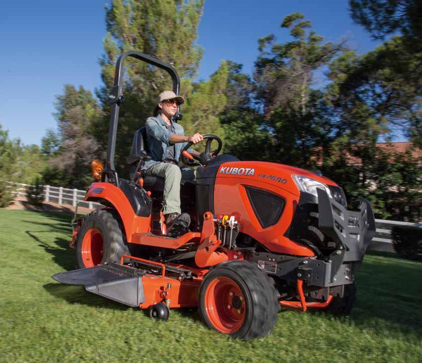 Easy to drive, easy to manoeuvre. The versatile BX Series tractors are easy to drive and manoeuvre, letting you take on the most challenging mowing jobs with confidence and efficiency.