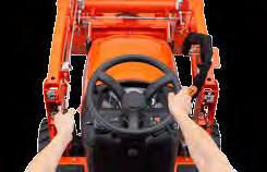 HOSE PROTECTION The loader hoses are tucked inside the boom for greater protection and