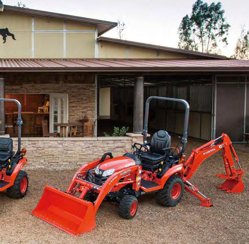 Kubota invented the sub-compact diesel tractor so that even novices can comfortably and efficiently perform a variety of gardening, landscaping, and general property maintenance tasks.