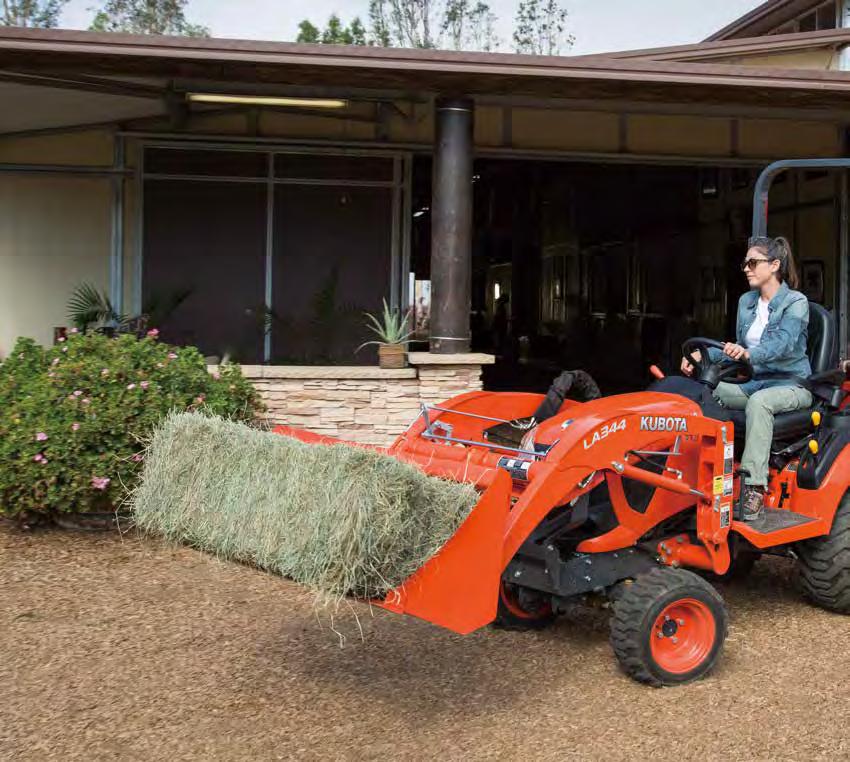 A sub-compact tractor with the power and versatility to handle a wide range of jobs.