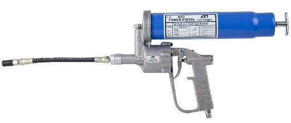 hand held grease air powerpistol The POWERPISTOL is a single shot grease gun that combines portability with effortless one handed air powered operation.