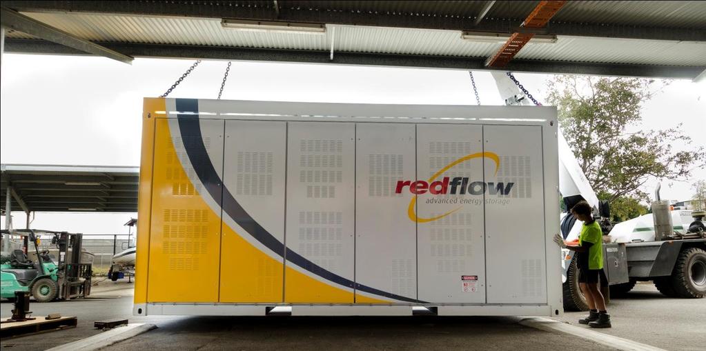 Figure 6: RedFlow's M90 90kW, 180kWh ESS was installed at the University of Queensland in late May 2012 RedFlow