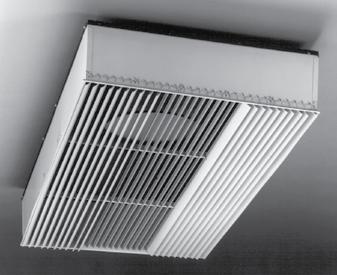 High airflow capacity (200 to 1,000 cfm). Available in 24 x 24-inch or 48 x 24-inch module sizes. Individually adjustable louvers. Backpan not visible from below.