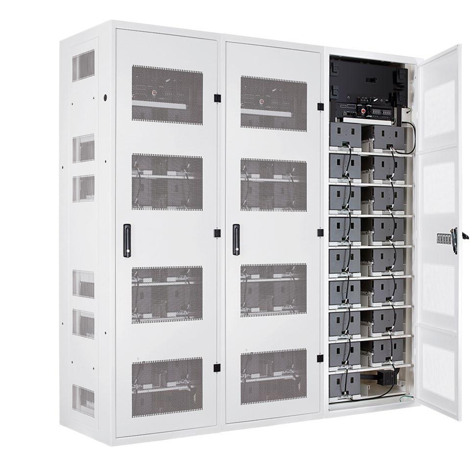 Lithium-ion: the choice for critical power backup 01 For additional battery capacity, cabinets can be installed in parallel to increase capacity up to 5 MW per single system.