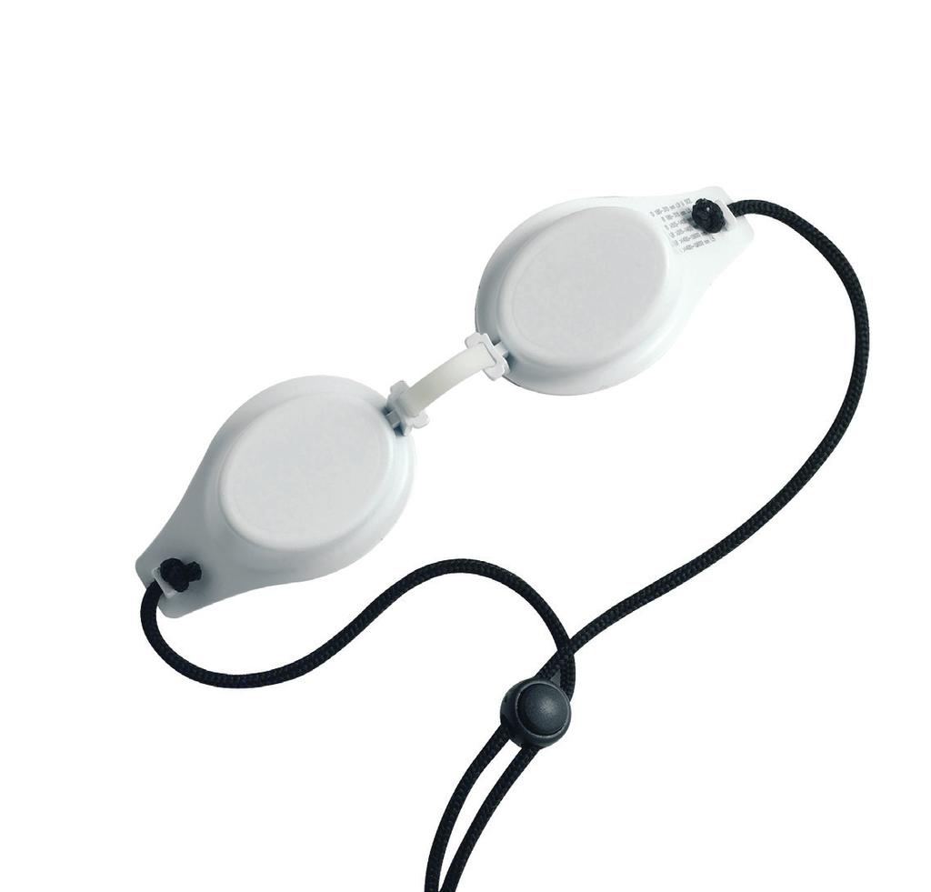 To avoid the associated risks, Univet developed two specific glasses, blind or with