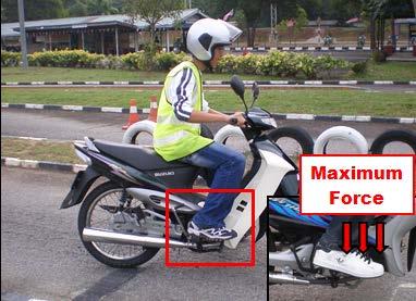 8 will cause the brake pedal damage or bend. Finite element method is use to study the stress on the pedal structure while riders apply force during emergency brake. Figure 2.