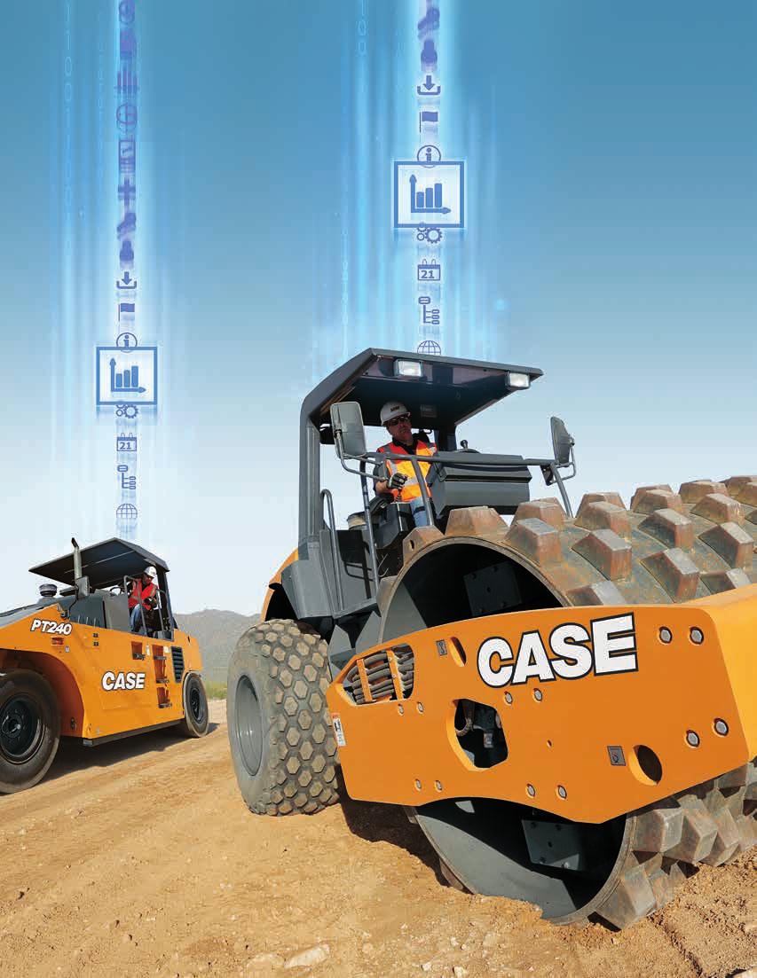REMOTE CONTROL Available on SV Series compactors and the PT240, CASE SiteWatch telematics breaks the boundaries of fleet management by allowing you to monitor and manage multiple machines from your