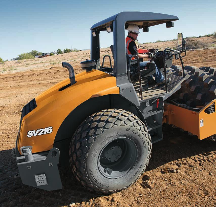STRENGTH IN THE SV SEVERAL SV SETUPS SV Series compactors offer multiple configurations to meet demanding applications: + Automatic Traction Control (ATC) Maintains consistent flow to all