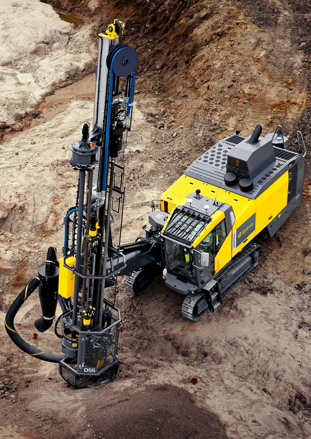 SmartROC D50 and D55 DTH surface drill rig for quarrying and mining SmartROC D50