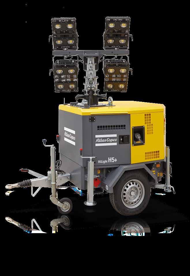 H5+ The H5+ is the most efficient and compact trailermounted (hydraulic mast) light tower.