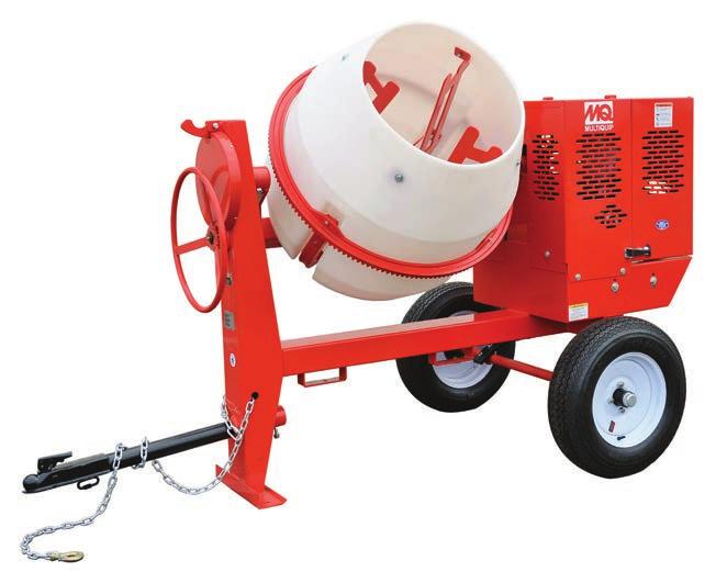 Multiquip concrete mixers are available with either steel or polyethylene CONCRETE MIXERS drums.