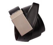 white colour FABRIC PU Contemporary design belt - cut to size FEATURES Reversible buckle - belt can be worn Black or Brown side up / Detachable buckle allows belt to be cut to