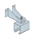 300 parallel side fix wall bracket only, aluminium and steel track timber, concrete and steel 14PBW 120kg