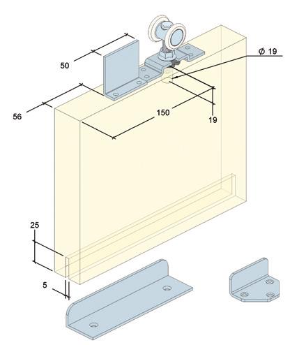 A14 COMPONENT SELECTION INSTALLATION Before starting any installation, ensure the head (lintel) is sufficiently strong and rigid to support the door in all positions.
