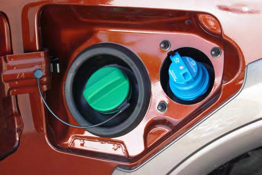 Fuel/DEF Filler Caps Fuel and Diesel Exhaust Fluid (DEF) filler caps are located