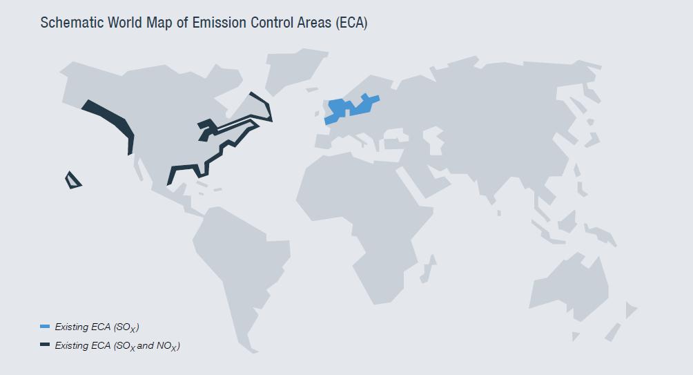 Regulation Emission Control Area (ECA) & existing limits NOx Regulation in NECA-Zone [Tier