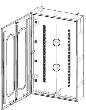 SynergEX Panelboards must not be left near heat sources. The correct position of the openings for power supply access must be checked before installation.