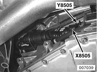 on LH side of transmission Y8505 X8505 Transmission valve