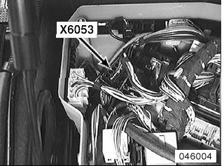 rear RH side of engine compartment in E-Box X6053