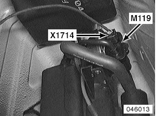 wheel well rear left M119 X1714 Leakage diagnosis pump