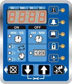 controller with selectable pump on/pump off timer Low level indicator provides low warning and shut-down alarm Manual run initiates lube cycle on-demand (remote option also available) Password