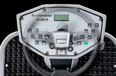 Increased area performance and superior manoeuvrability: The Scrubmaster B120 R has been designed to meet the highest demands when it comes to cleaning shopping centres, production halls and highly