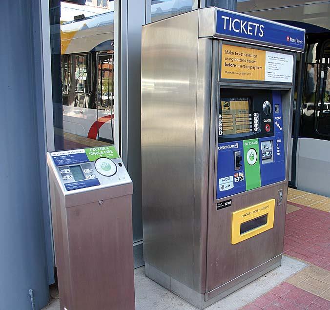 Paying Fare No Fare boxes on trains Pay for ride before boarding; speeds up boarding Police officers randomly