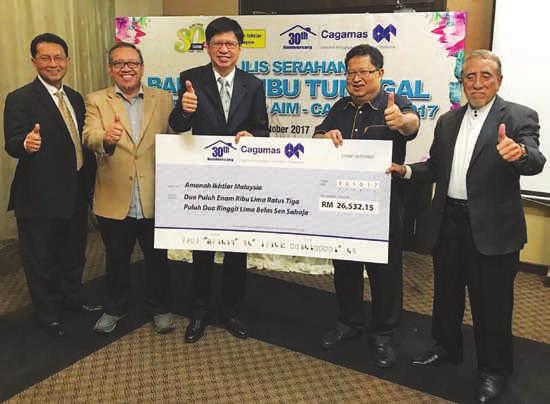 Tanggungjawab Sosial Korporat (Sambungan) 28 Kolaborasi bersama Amanah Ikhtiar Malaysia Cagamas telah memberi sumbangan ke arah pembelian