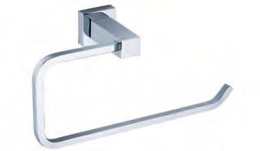 TOILET ROLL HOLDER DX31 rectangular style conceal fix brass - chrome pl.