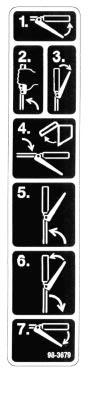 Safety Safety and Instruction Decals Safety decal and instructions are easily visible to the operator and are located near any area of