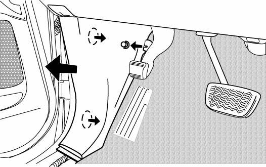 1-1) (1) Protect the Fender before starting. (2) Note the Battery Cable position, as it will be reinstalled in the same position. Fig. 1-1 DO NOT TOUCH THE POSITIVE BATTERY TERMINAL.