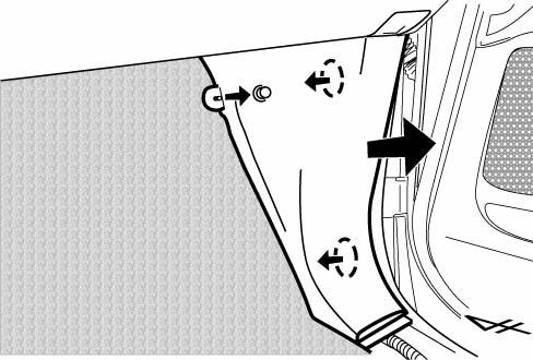 1-12) Step Cover Fig. 1-12 Cowl Cover (r) Remove the Passenger s Cowl Cover (Fig. 1-13) (1) Remove 1 Nut. Cowl Nut Fig.