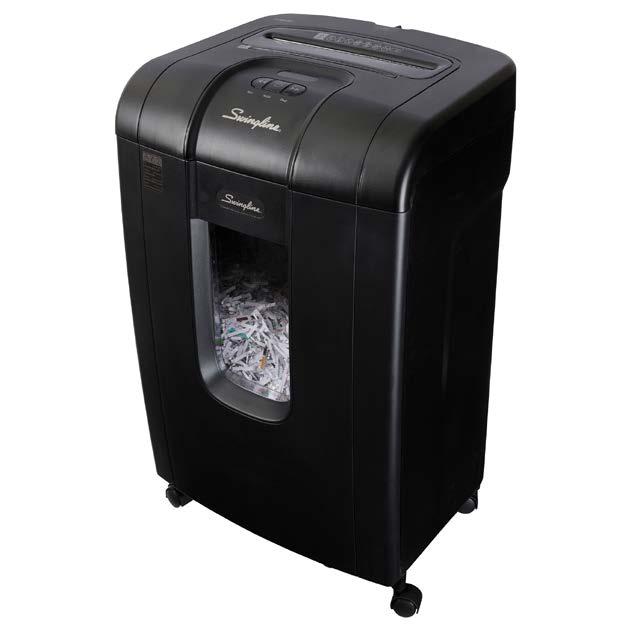 STACK-AND-SHRED & JAM FREE SHREDDERS Stack-and-Shred auto feed shredders automatically feed stacks of paper smoothly through the blades Features micro-cut and super cross-cut shredding Jam Free